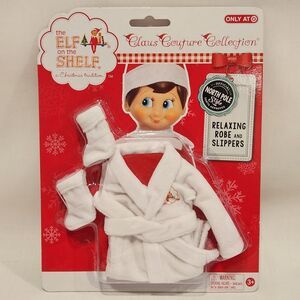 Elf On The Shelf Relaxing Robe‎ and Slippers Claus Couture *NEW*